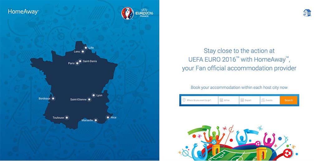 Homeaway partnered with UEFA Euro 2016