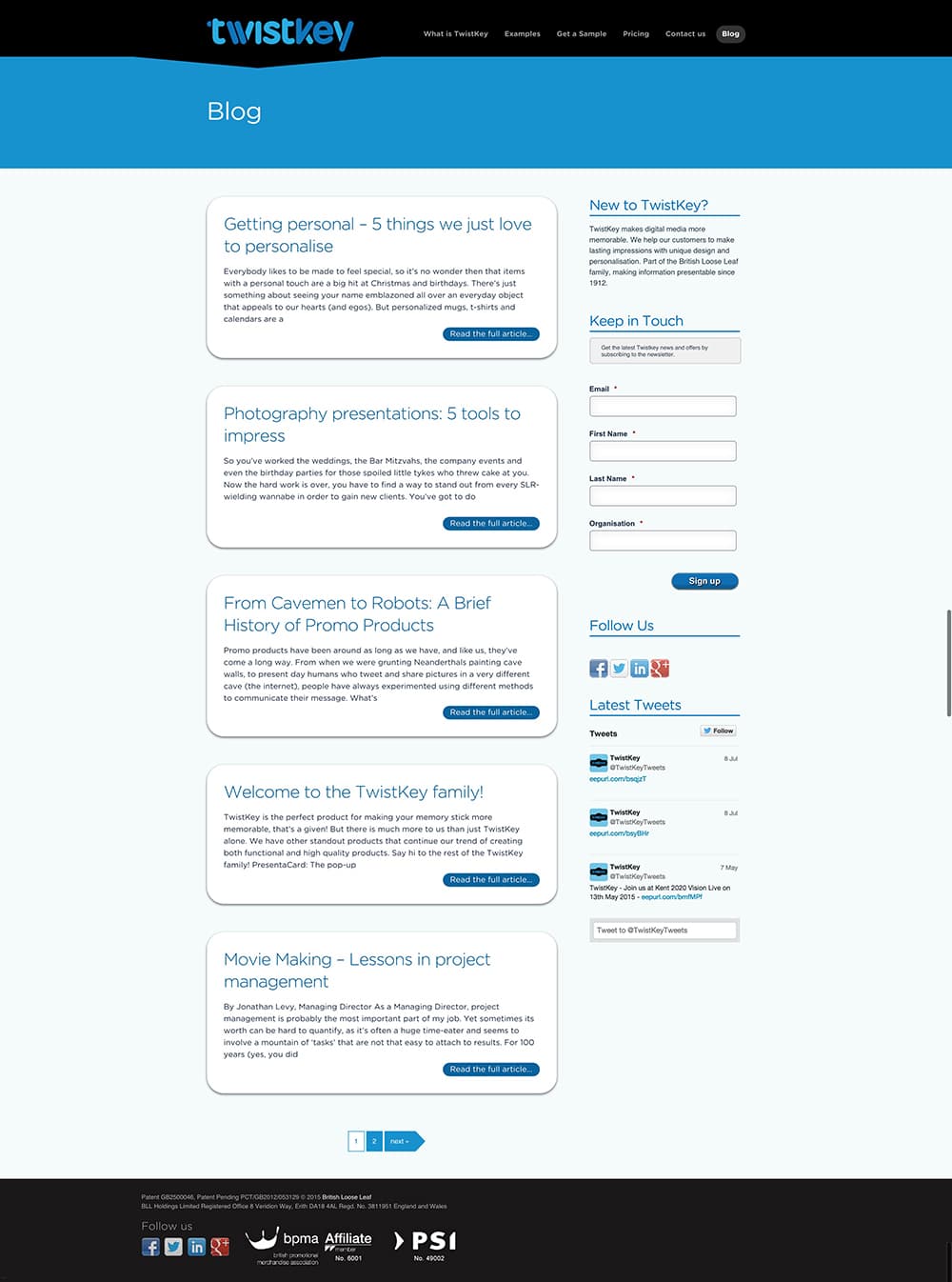 Twistkey makes your memory stick more memorable